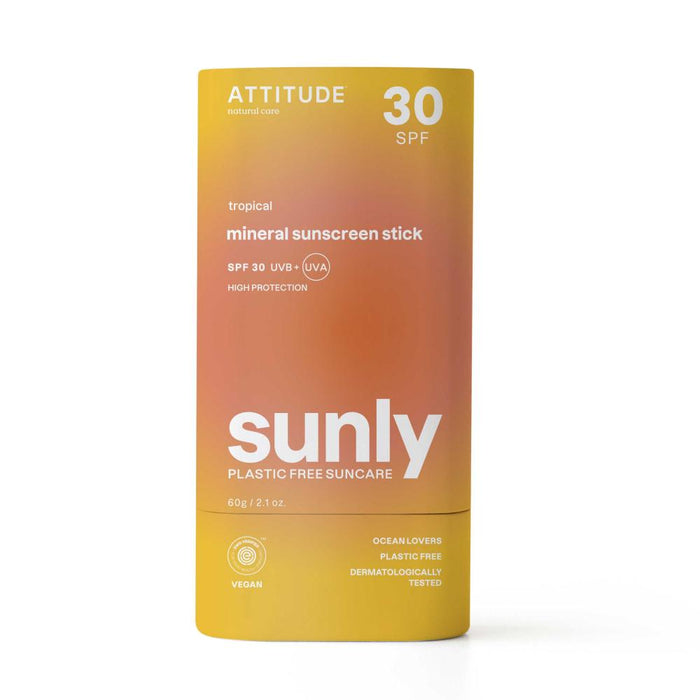 ATTITUDE 30 SPF Mineral Sunscreen Stick Tropical 60g - Dennis the Chemist
