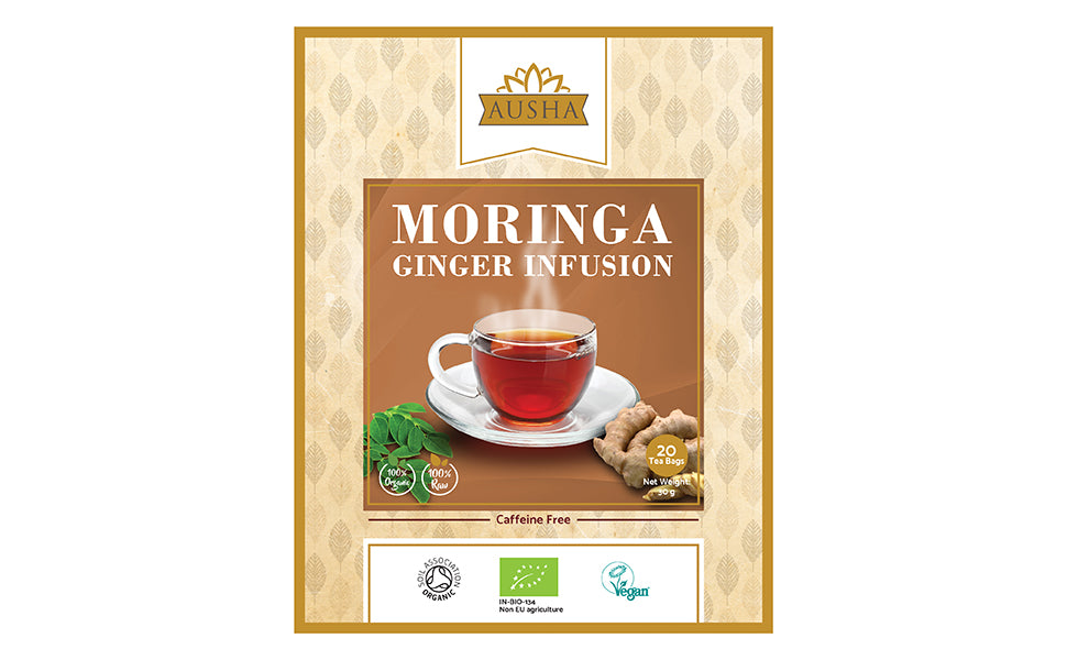 Ausha Moringa Ginger Infusion 20 Tea Bags