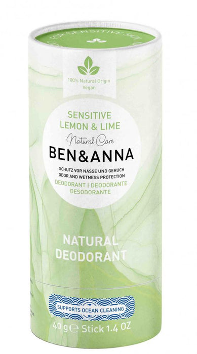 Ben & Anna Sensitive Lemon & Lime Natural Deodorant 40g