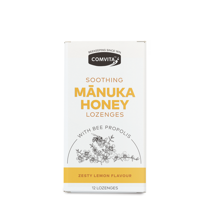 Comvita Soothing Manuka Honey Lozenges with Bee Propolis & Zesty Lemon Flavour 12's