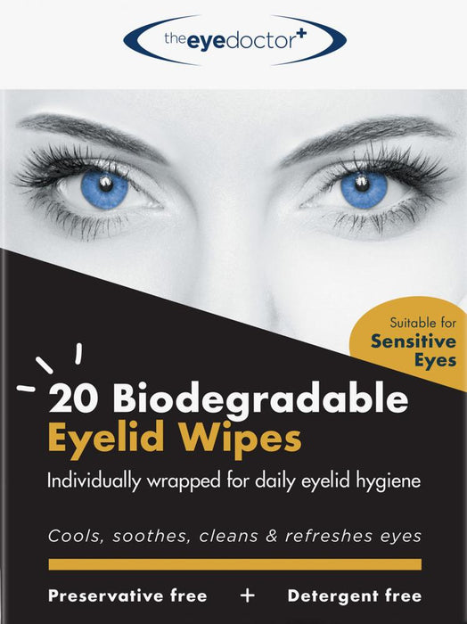 The Eye Doctor 20 Biodegradable Eyelid Wipes