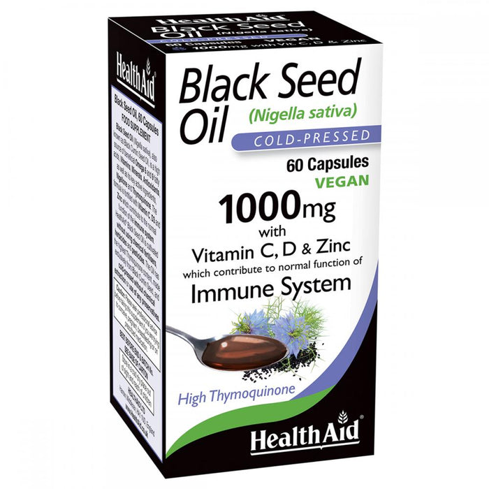 Health Aid Black Seed Oil 1000mg Capsules 60s