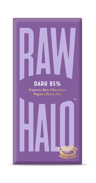 Raw Halo Dark 85% Organic Raw Chocolate Vegan 70g