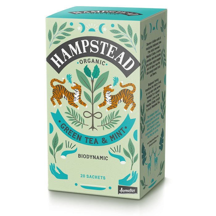 Hampstead Tea Organic Green Tea & Mint Tea 20s