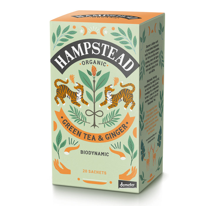 Hampstead Tea Organic Green Tea & Ginger Tea 20s