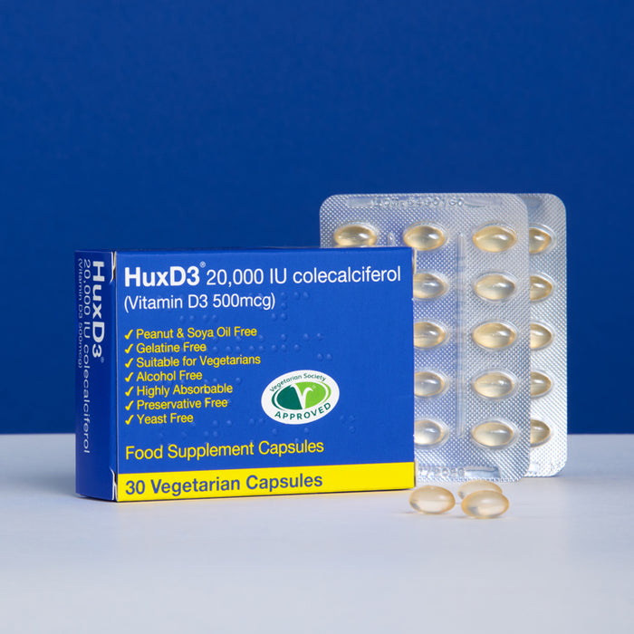 Huxley Europe D3 HuxD3 20,000 IU (Vitamin D3 500mcg) 30s