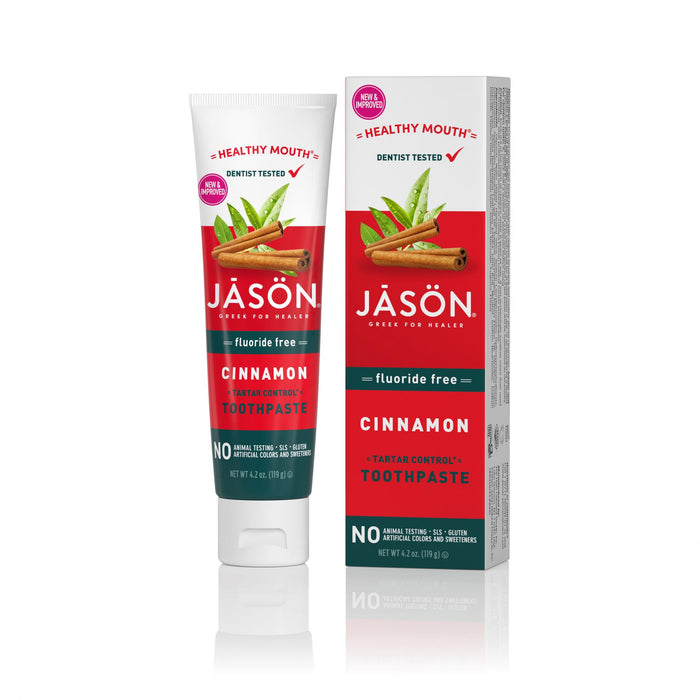 Jason Healthy Mouth Cinnamon Tartar Control Toothpaste (Fluoride Free) 119g