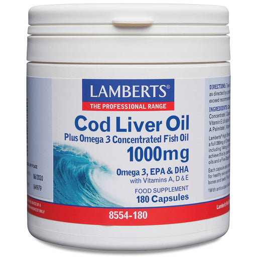 Lamberts Cod Liver Oil 1000mg 180's - Dennis the Chemist