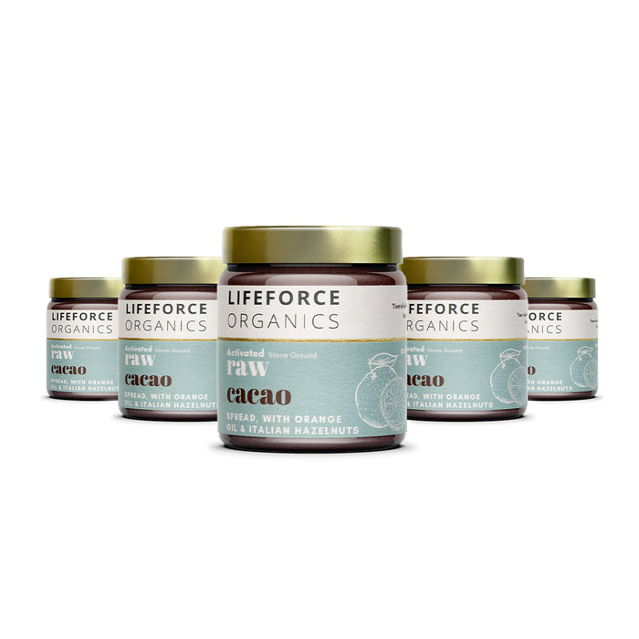 Lifeforce Organics Activated Raw Cacao Spread with Orange Oil & Italian Hazelnuts 220g x 6 CASE