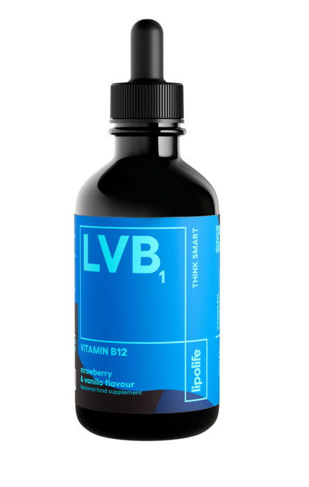 Lipolife LVB1 Vitamin B12 Strawberry & Vanilla Flavour 60ml (Liposomal)