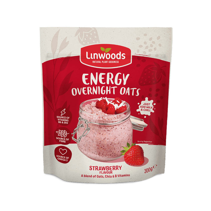 Linwoods Energy Overnight Oats Strawberry 300g