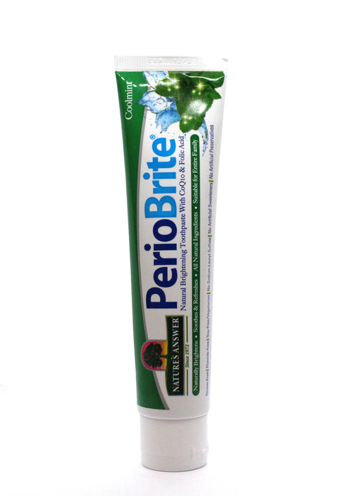 Nature's Answer PerioBrite Toothpaste with Xylitol (Fluoride-Free) Coolmint 113g