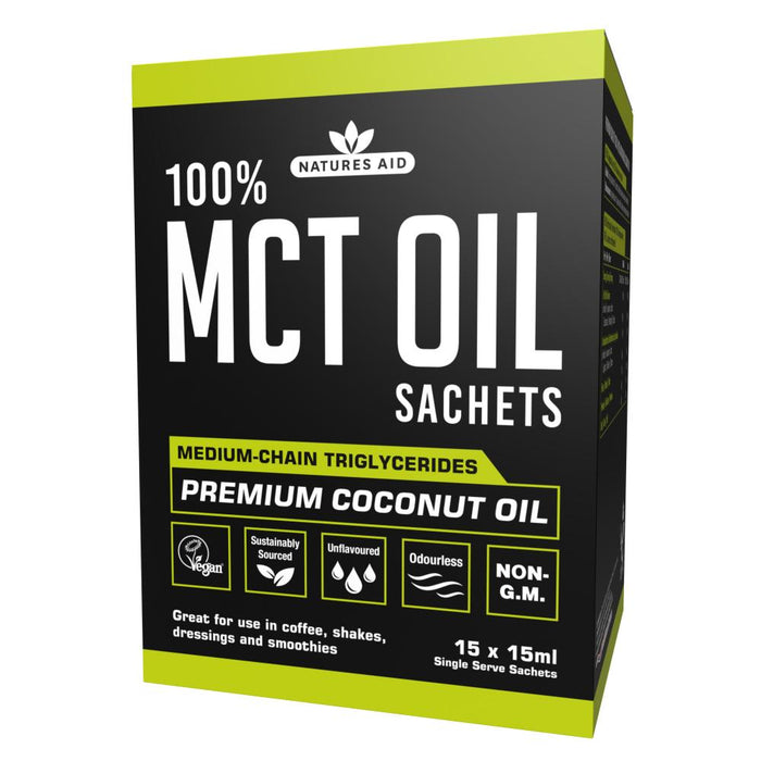 Natures Aid 100% MCT Oil Sachets 15 x 15ml
