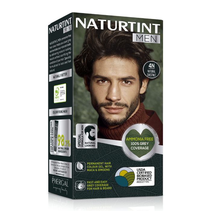 Naturtint MEN 4N Natural Chestnut Permanent Hair Colour Gel