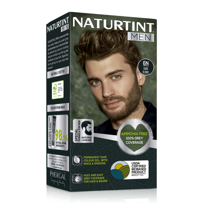 Naturtint MEN 6N Dark Blonde Permanent Hair Colour Gel