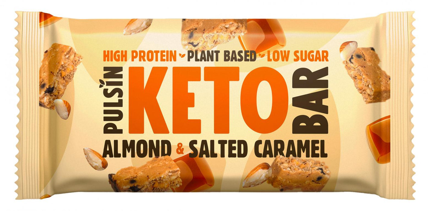 Pulsin Plant Based Keto Bar Almond & Salted Caramel 18 x 50g CASE