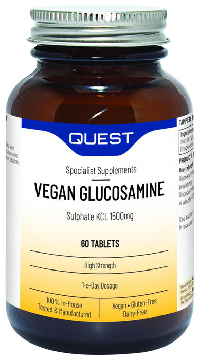 Quest Vitamins Vegan Glucosamine Sulphate KCL 1500mg 60s