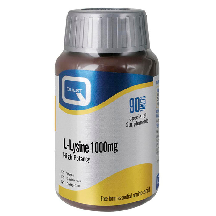 Quest Vitamins L-Lysine 1000mg High Potency 90s