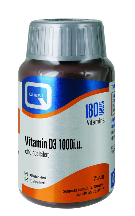 Quest Vitamins Vitamin D3 1000iu Cholecalciferol 180s