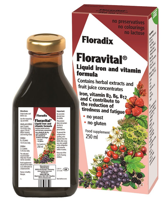 Salus Floradix Floravital Liquid Iron and Vitamin Formula 250ml