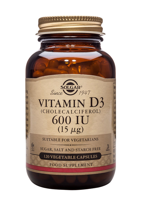 Solgar Vitamin D3 (Cholecalciferol) 600iu (15ug) 120 Vegetable Capsules