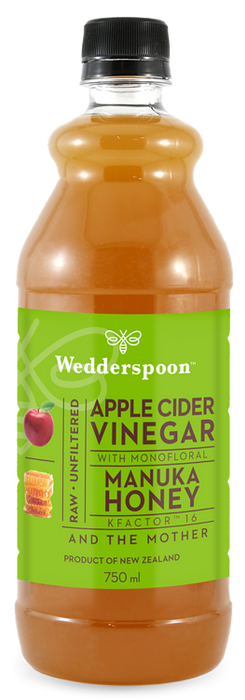 Wedderspoon Apple Cider Vinegar with Manuka Honey 750ml