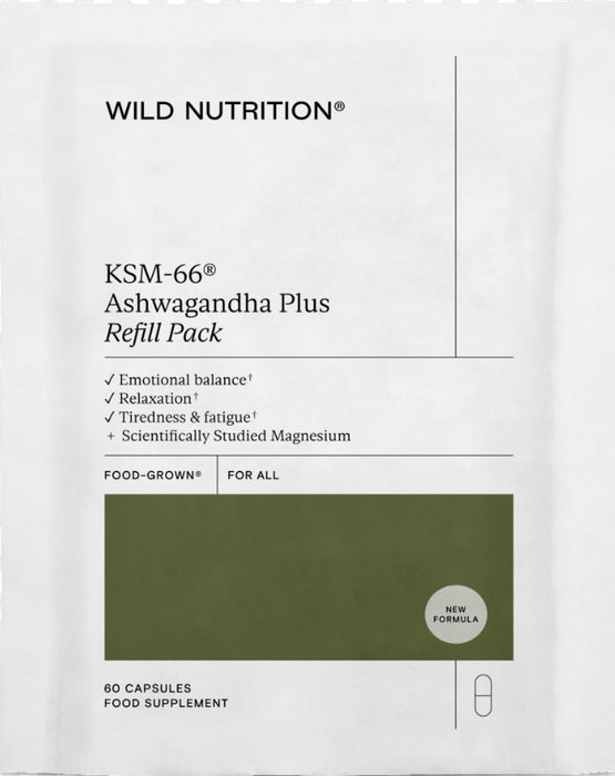 Wild Nutrition KSM-66 Ashwagandha Plus Refill Pack 60's