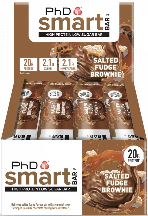 Smart Bar, Salted Fudge Brownie - 12 bars - Dennis the Chemist